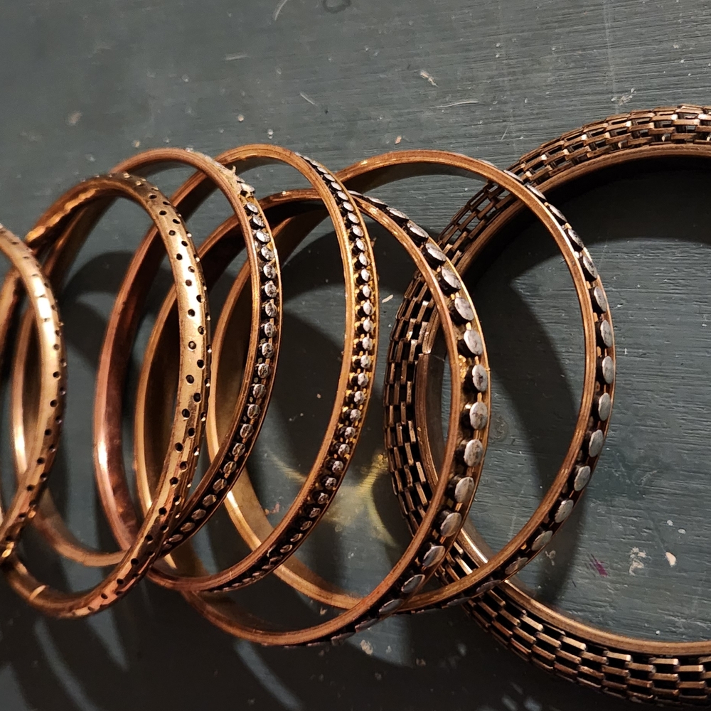 Elegant Gold and Silver Bangle Set